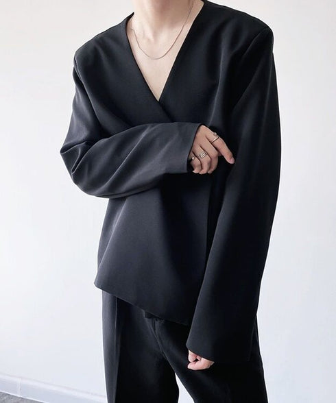 Cross Wrap V-neck Top