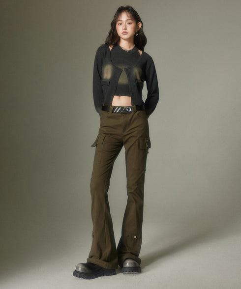 Straight Micro Flare Pants