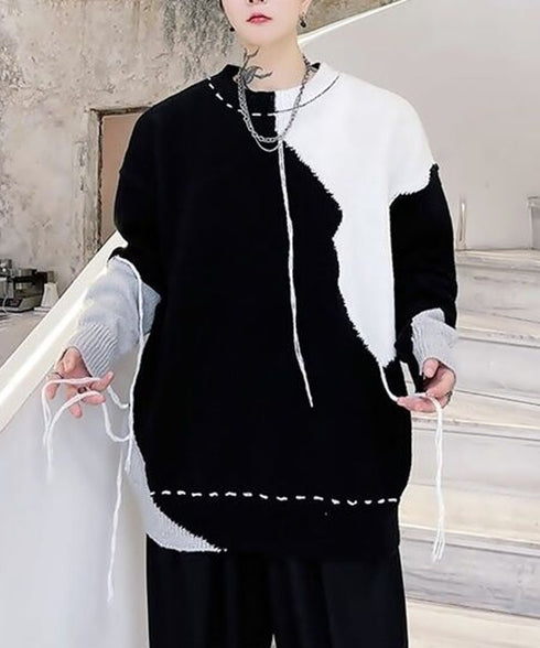 Stitched Bi-Color Knit