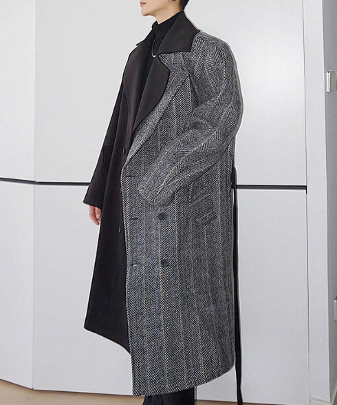 Contrast Double Coat