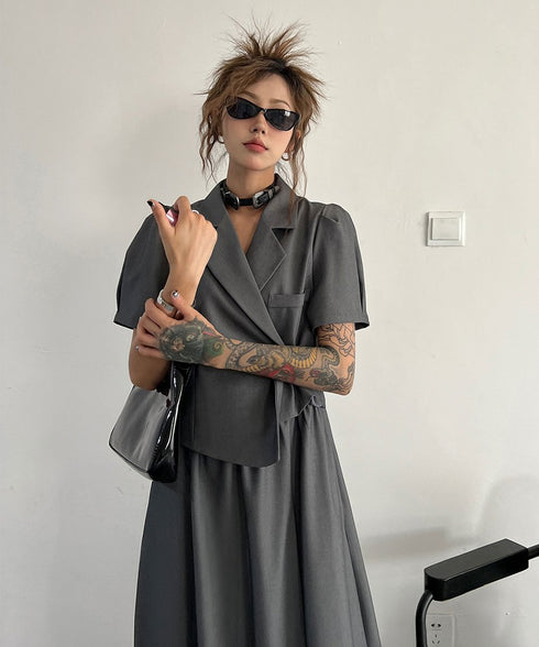 Faux Two-piece Dress