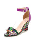 Tribal Pattern Wedge Sandals