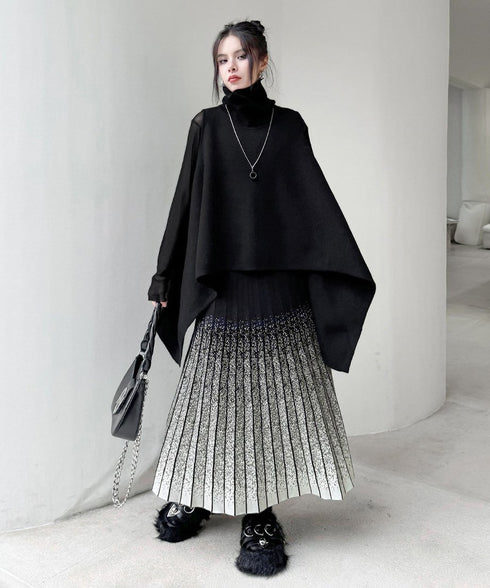 Gradation Pleat Skirt