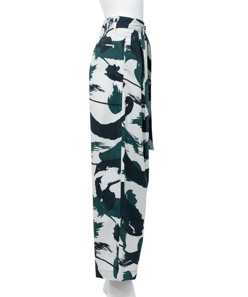 Design Printed Wide Leg Pants