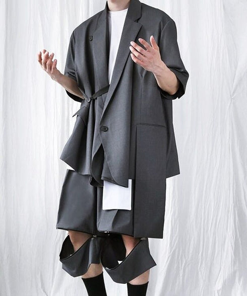 Layered Zip Block Shorts