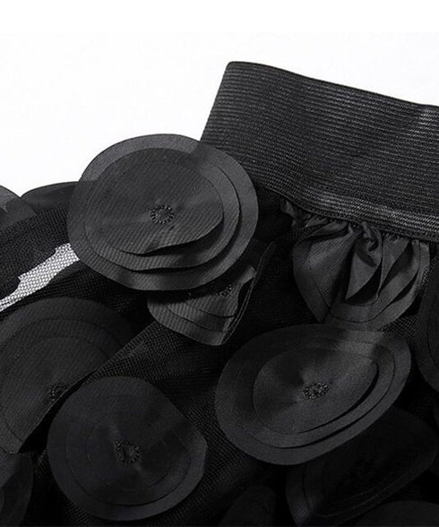 Three-dimensional Dot Tulle Skirt