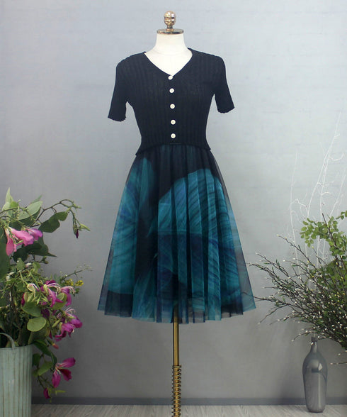 Tulle Layered Flare Skirt