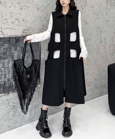 Square Cutout Long Vest