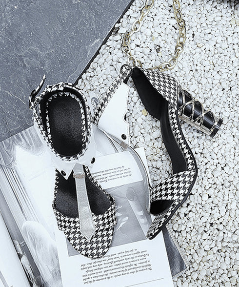 Houndstooth SpiralHeel Sandals