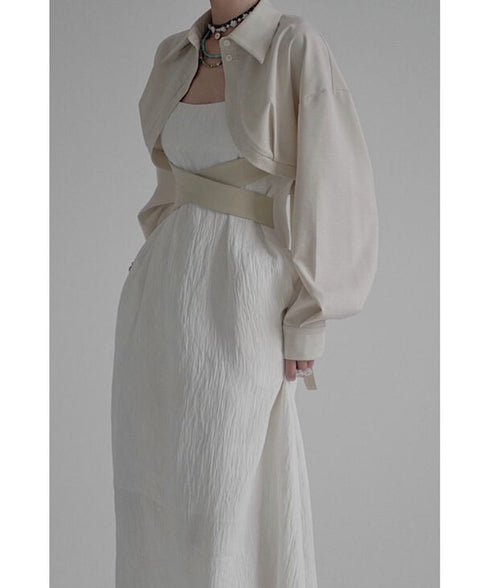 Round Tail Cropped Blouse