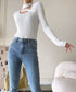 Asymmetric Rib Knit Top