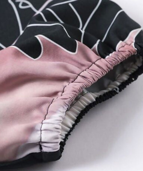 Asymmetric Graphic Scarf Jumpsuit