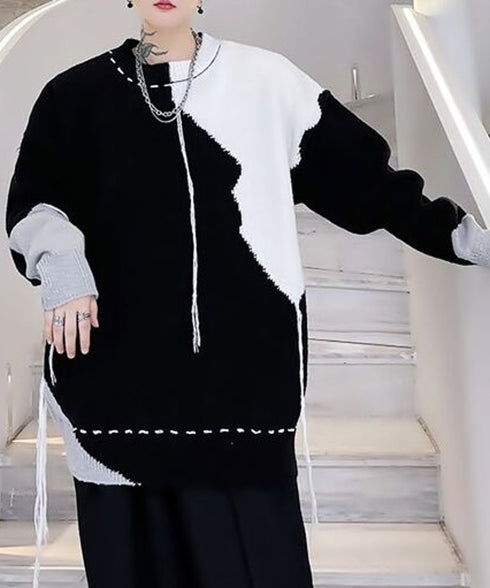 Stitched Bi-Color Knit