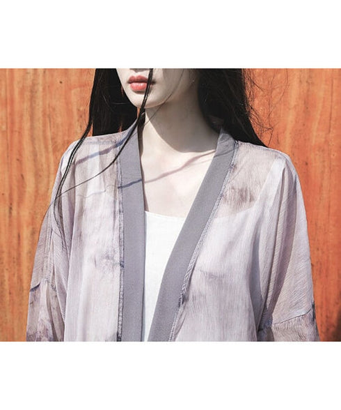 Ink Sheer Loose Cardigan