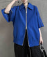 Double Zip Short Sleeve Blouson