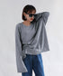Pin Tuck Drape Long Sleeve Top
