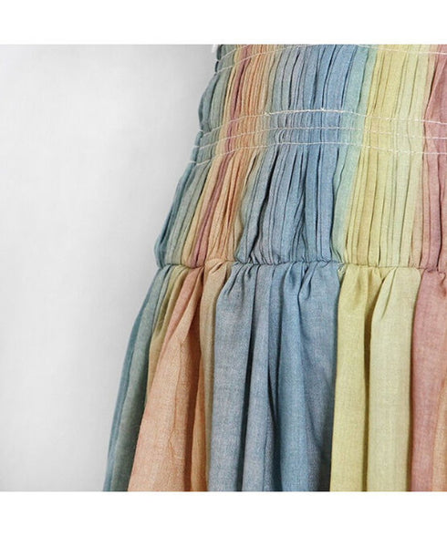 Pastel Gradient Pleated Skirt