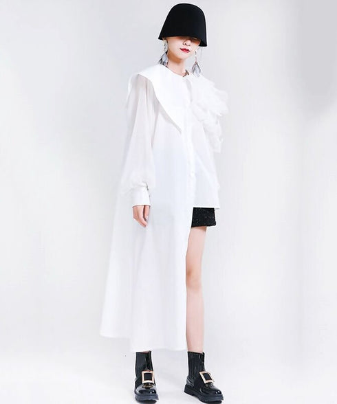 Ruffle Pleated Blouse