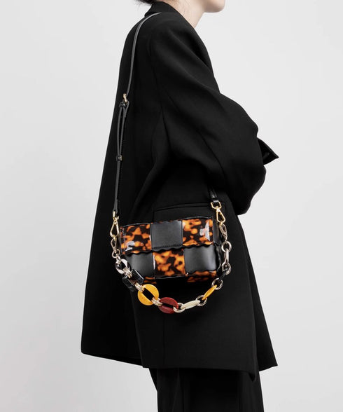 Tortoiseshell Chain Shoulder Bag