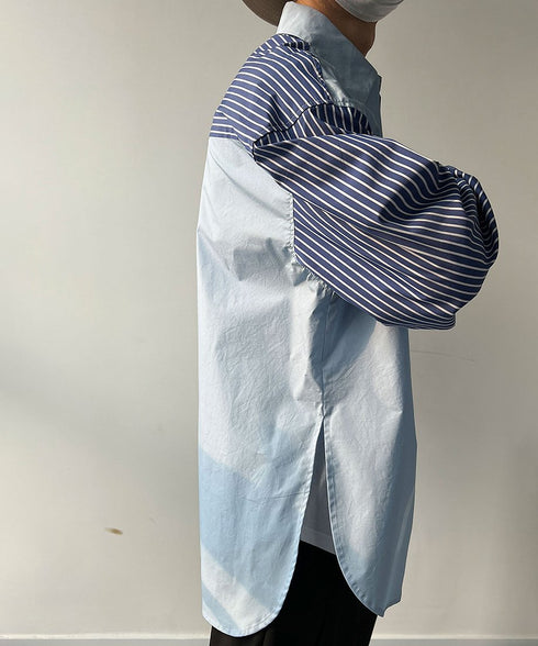 Stripe Blocking Shirt