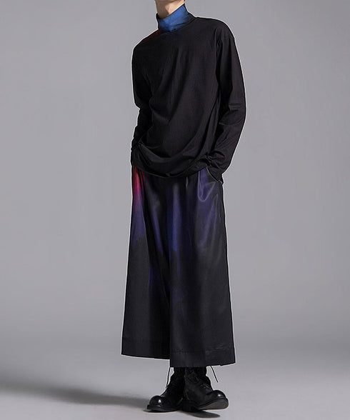 Gradient Print Wide Pants