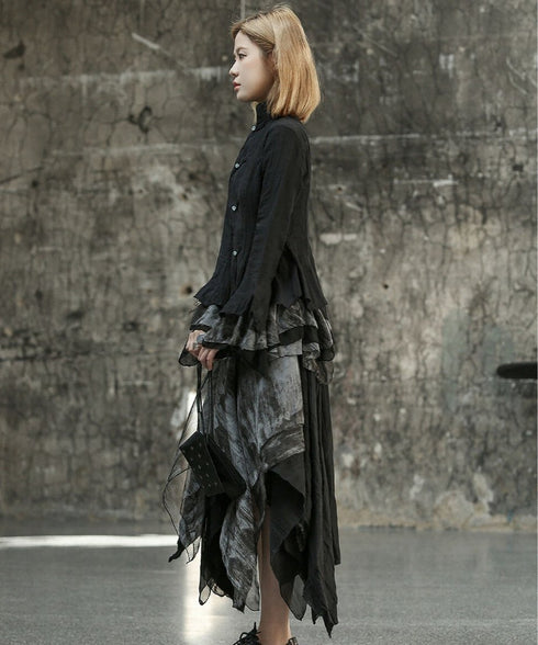 Shadow Veil Layered Skirt