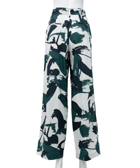 Design Printed Wide Leg Pants