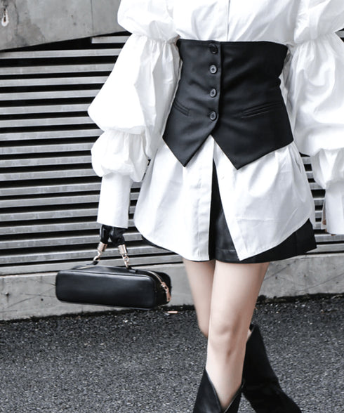 Volume Sleeve Oversized Shirt