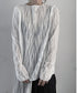 Ripple-fabric Long Sleeve T-shirt