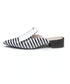 Striped Art Face Pointed Mules