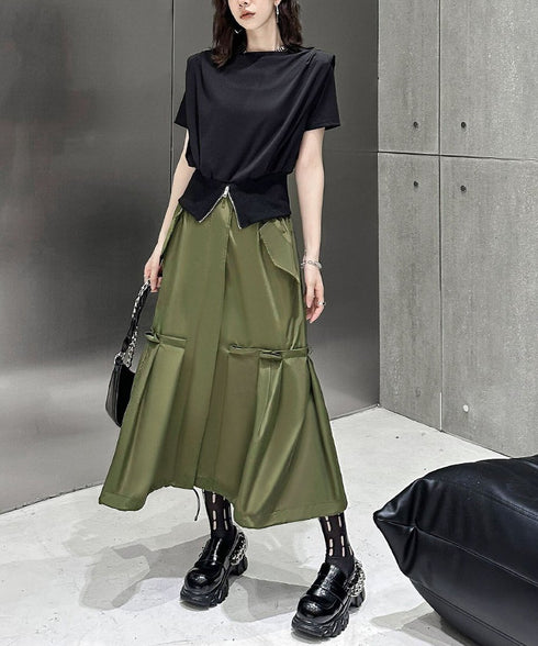 Flap Pocket Mermaid Skirt