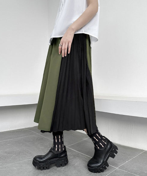 Side Pleat Wide Pants