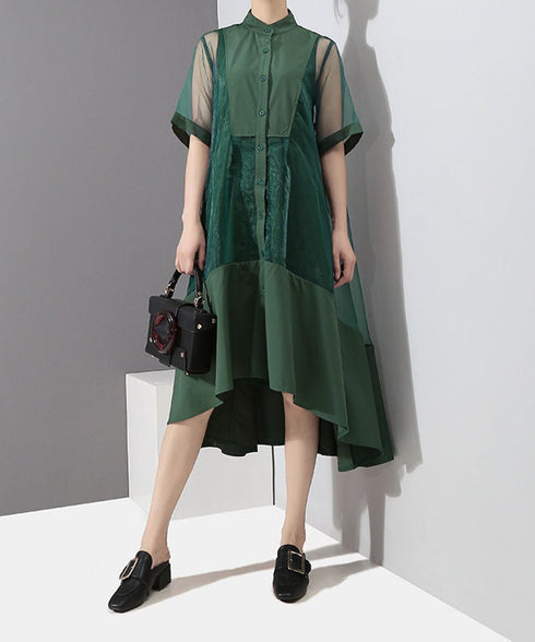 See-through Fishtail Dress