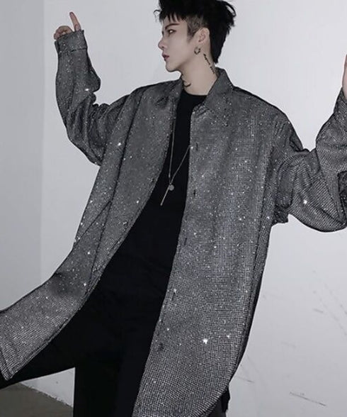 Shiny Jacquard Shirt