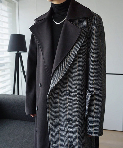 Contrast Double Coat