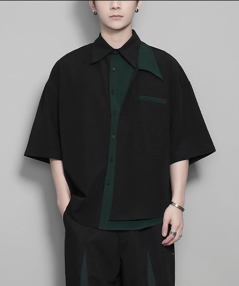 Asymmetric Collar Shirt