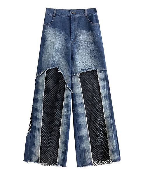 Mesh Denim Pants