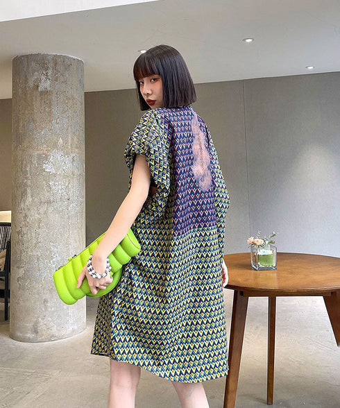 Power Shoulder Tie Dress