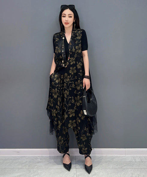 Back Tiered Vest & Pants Co-ord