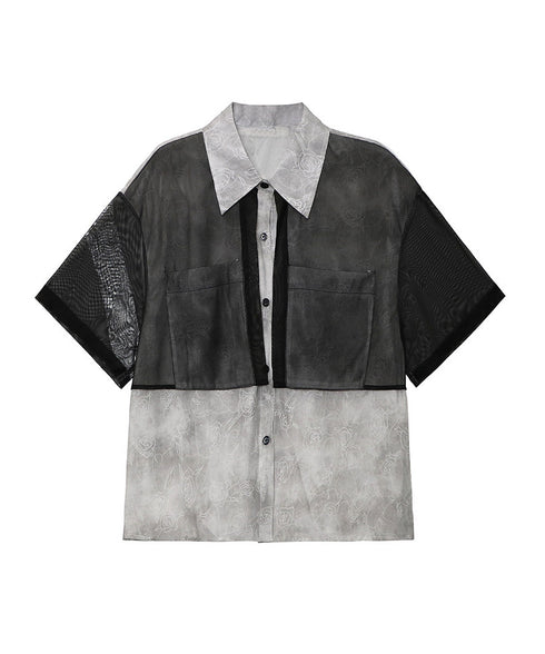 See-through Sleeve Blouse