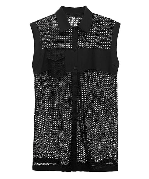 Mesh Long Blouse