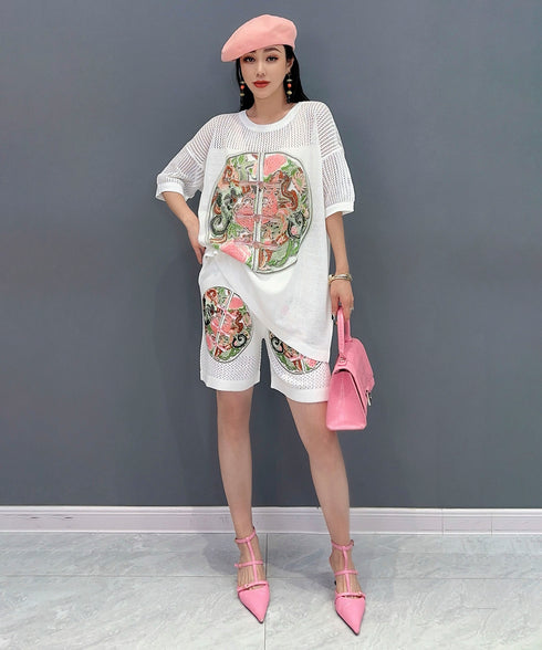 Mesh Top & Shorts Co-ord