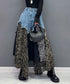 Patchwork Denim Skirt