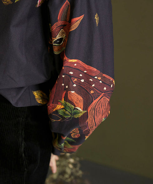 Deer Print Blouse