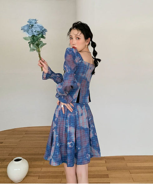 Puff Sleeve Top & Skirt Co-ord