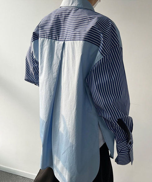 Stripe Blocking Shirt