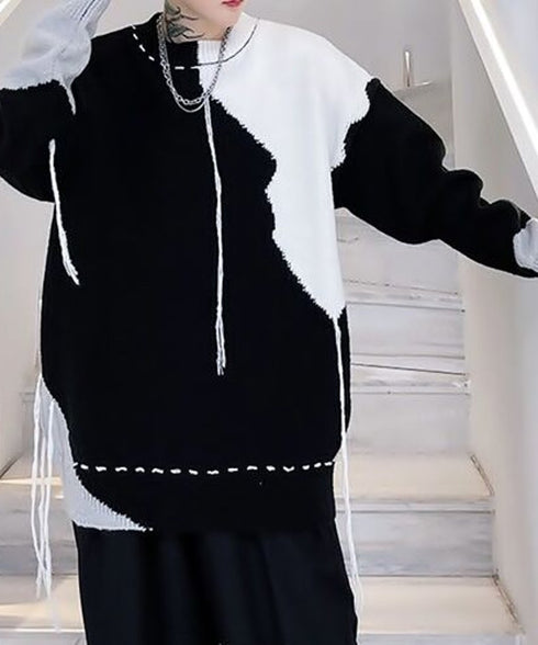 Stitched Bi-Color Knit