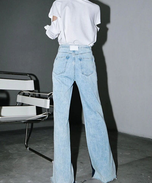 Bicolor Denim Pants