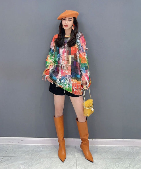 Colorful Jacquard Sweater