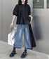 Side Pleat Denim Pants